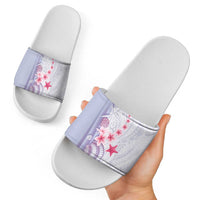 Purple Plumeria Sea Shell Slide Sandals Starfish Polynesian Pattern LT01 - Polynesian Pride
