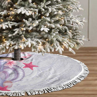 Purple Plumeria Sea Shell Tree Skirt Starfish Polynesian Pattern - Polynesian Pride