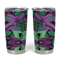 Plumeria Polynesian Pattern Tumbler Cup Unique Fantasy Purple Green LT01 Purple - Polynesian Pride