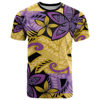 Plumeria Polynesian Pattern T Shirt Unique Fantasy Yellow Purple LT01 Yellow - Polynesian Pride