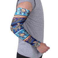 Hawaii Turtles Pattern Special Blue Arm Sleeves - Polynesian Pride