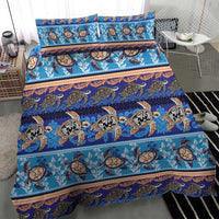 Hawaii Turtles Pattern Special Blue Bedding Set - Polynesian Pride