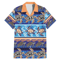 Hawaii Turtles Pattern Special Blue Family Matching Mermaid Dress and Hawaiian Shirt - Polynesian Pride