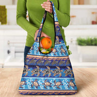Hawaii Turtles Pattern Special Blue Grocery Bag LT01 - Polynesian Pride