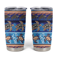 Hawaii Turtles Pattern Special Blue Tumbler Cup - Polynesian Pride
