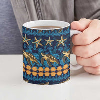 Hawaii Turtles Starfish Unique Pattern Ceramic Mug - Polynesian Pride