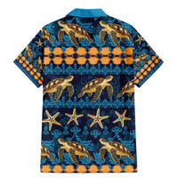 Hawaii Turtles Starfish Unique Pattern Family Matching Mermaid Dress and Hawaiian Shirt - Polynesian Pride
