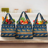 Hawaii Turtles Starfish Unique Pattern Grocery Bag LT01 3-pack One Size Blue - Polynesian Pride