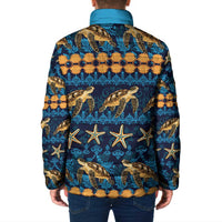 Hawaii Turtles Starfish Unique Pattern Padded Jacket - Polynesian Pride