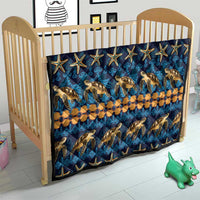 Hawaii Turtles Starfish Unique Pattern Quilt - Polynesian Pride