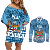 fiji-rugby-couples-matching-off-shoulder-short-dress-and-long-sleeve-button-shirts-fijian-go-2023-world-cup