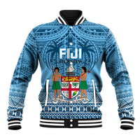 Custom Fiji Rugby Baseball Jacket Fijian Go 2023 World Cup LT01 Unisex Blue - Polynesian Pride