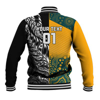 Custom New Zealand And Australia Rugby Baseball Jacket Wallabies Kiwi Silver Fern 2023 World Cup LT01 - Polynesian Pride