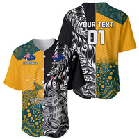 Custom New Zealand And Australia Rugby Baseball Jersey Wallabies Kiwi Silver Fern 2023 World Cup LT01 - Polynesian Pride