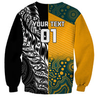 Custom New Zealand And Australia Rugby Sweatshirt Wallabies Kiwi Silver Fern 2023 World Cup LT01 - Polynesian Pride