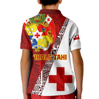 Tonga Rugby Kid Polo Shirt Tongan Go 2023 World Cup LT01 - Polynesian Pride
