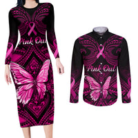 personalised-pink-out-couples-matching-long-sleeve-bodycon-dress-and-long-sleeve-button-shirts-breast-cancer-awareness-polynesian-pattern-black-version