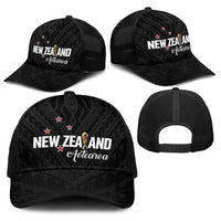 Football New Zealand Baseball Net Cap Aotearoa United Black Version - Polynesian Pride