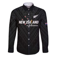 Custom Football New Zealand Family Matching Mermaid Dress and Hawaiian Shirt Aotearoa United Black Version - Polynesian Pride