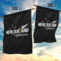 Football New Zealand Garden Flag Aotearoa United Black Version LT01 - Polynesian Pride