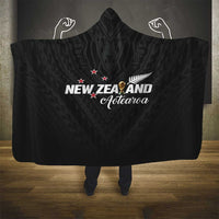 Football New Zealand Hooded Blanket Aotearoa United Black Version LT01 - Polynesian Pride