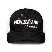 Football New Zealand Mesh Trucker Cap Aotearoa United Black Version - Polynesian Pride