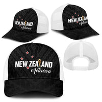 Football New Zealand Mesh Trucker Cap Aotearoa United Black Version - Polynesian Pride