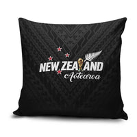 Football New Zealand Pillow Cover Aotearoa United Black Version LT01 Black - Polynesian Pride