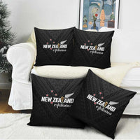 Football New Zealand Pillow Cover Aotearoa United Black Version LT01 - Polynesian Pride