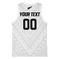 Custom Football New Zealand Basketball Jersey Aotearoa United White Version LT01 - Polynesian Pride