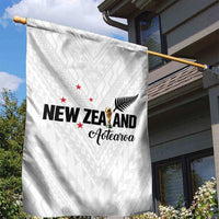 Football New Zealand Garden Flag Aotearoa United White Version LT01 - Polynesian Pride