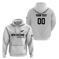Custom Football New Zealand Hoodie Aotearoa United White Version LT01 - Polynesian Pride