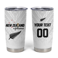 Custom Football New Zealand Tumbler Cup Aotearoa United White Version LT01 White - Polynesian Pride