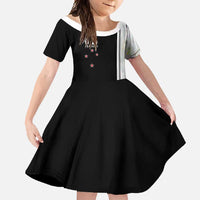 Personalised New Zealand 2025 Archery Basic Family Matching Mermaid Dress and Hawaiian Shirt Archery NZ LT01 Daughter's Dress Black - Polynesian Pride