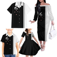 Personalised New Zealand 2025 Archery Basic Family Matching Off The Shoulder Long Sleeve Dress and Hawaiian Shirt Archery NZ