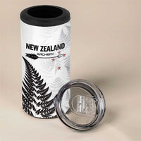 Personalised New Zealand 2025 Archery 4 in 1 Can Cooler Tumbler Aotearoa Silver Arrows White LT01 - Polynesian Pride