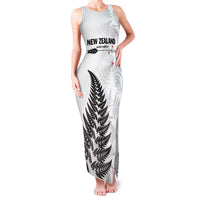 Personalised New Zealand 2025 Archery Family Matching Tank Maxi Dress and Hawaiian Shirt Aotearoa Silver Arrows White LT01 Mom's Dress White - Polynesian Pride