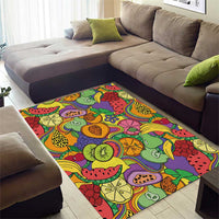 Hawaii Fruits Hippie Style Area Rug Vibrant Colorful LT01 - Polynesian Pride