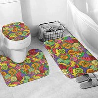 Hawaii Fruits Hippie Style Bathroom Set Vibrant Colorful LT01 Mat Set Only (3 pcs) One Size Multicolor - Polynesian Pride