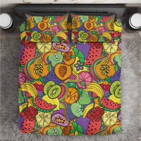 Hawaii Fruits Hippie Style Bedding Set Vibrant Colorful LT01 Multicolor - Polynesian Pride