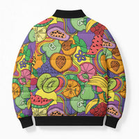 Hawaii Fruits Hippie Style Bomber Puffer Jacket Vibrant Colorful LT01 - Polynesian Pride
