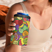Hawaii Fruits Hippie Style 4 in 1 Can Cooler Tumbler Vibrant Colorful LT01 - Polynesian Pride