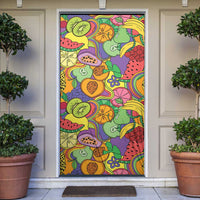Hawaii Fruits Hippie Style Door Cover Vibrant Colorful LT01 Multicolor - Polynesian Pride