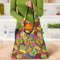 Hawaii Fruits Hippie Style Grocery Bag Vibrant Colorful LT01 - Polynesian Pride