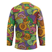 Hawaii Fruits Hippie Style Hockey Jersey Vibrant Colorful LT01 - Polynesian Pride