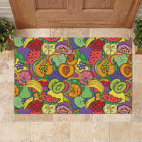 Hawaii Fruits Hippie Style Rubber Doormat Vibrant Colorful LT01 Multicolor - Polynesian Pride