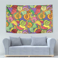 Hawaii Fruits Hippie Style Tapestry Vibrant Colorful LT01 - Polynesian Pride
