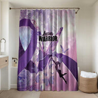 Polynesian Lupus Awareness Bathroom Set Butterfly Hologram Lupus Warrior LT01 Shower Curtain Only Purple - Polynesian Pride