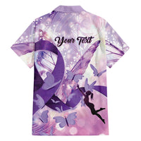 Personalized Polynesian Lupus Awareness Family Matching Summer Maxi Dress and Hawaiian Shirt Butterfly Hologram Lupus Warrior LT01 - Polynesian Pride