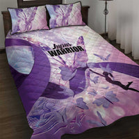 Polynesian Lupus Awareness Quilt Bed Set Butterfly Hologram Lupus Warrior LT01 Purple - Polynesian Pride